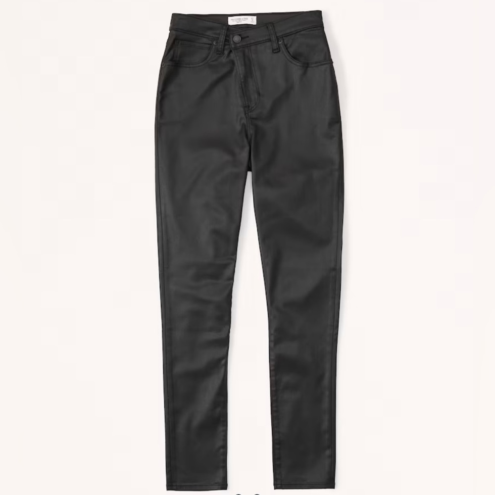 Abercrombie & Fitch Super High Rise Ankle Cut Leather Pants - US 27/4